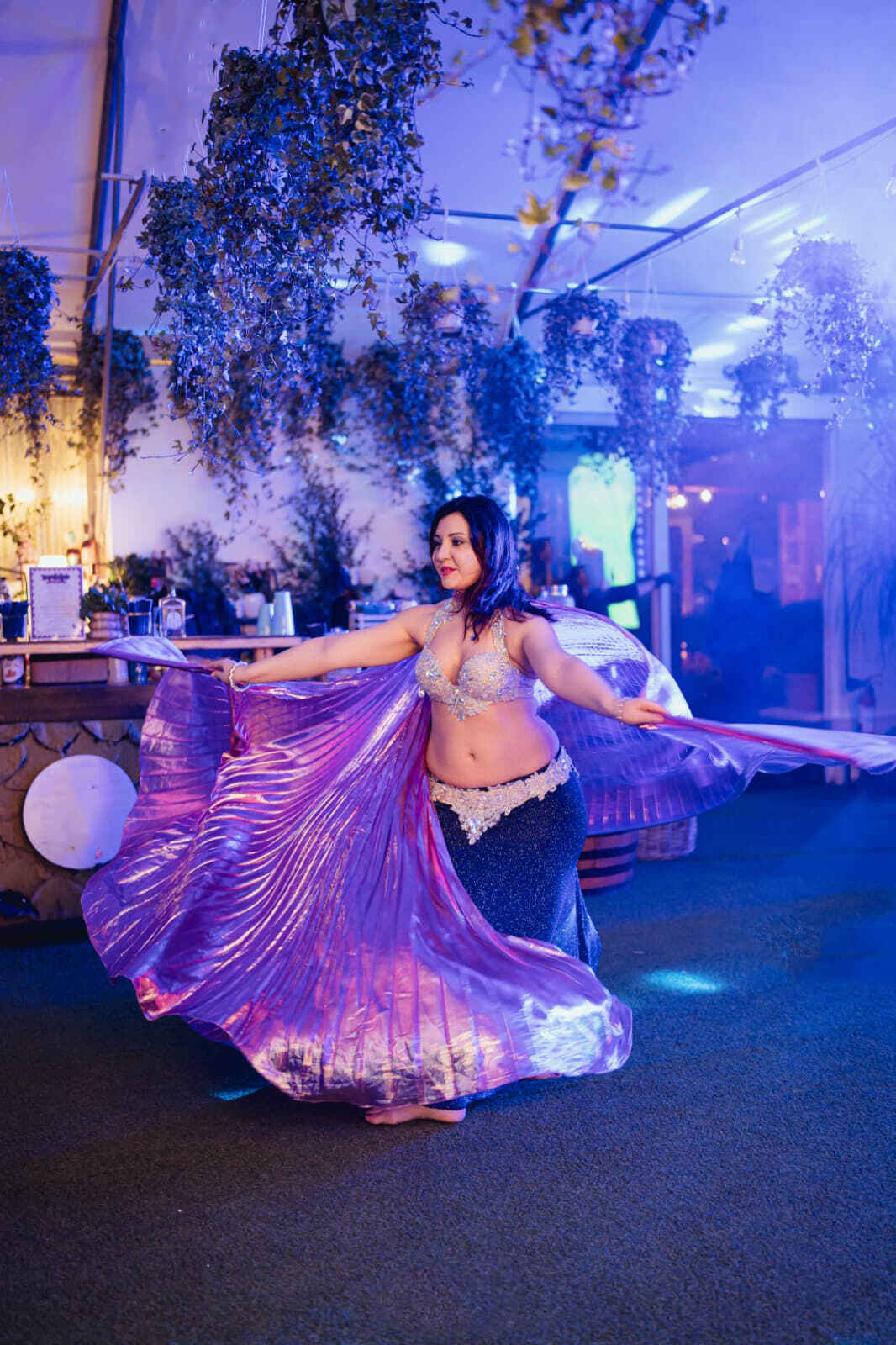 Helwa durante una performance